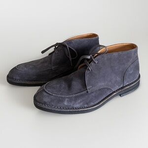 Mr. Porter Blue Suede Chukka Vibram Boots - Made In Portugal - Size 10